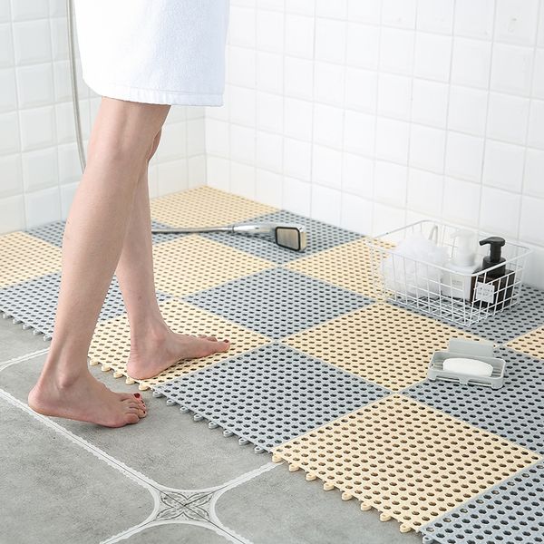 

l splicing floor hollow non-slip bathtub pvc floor hand washing bathroom bath mat pe bathroom non-slip mat