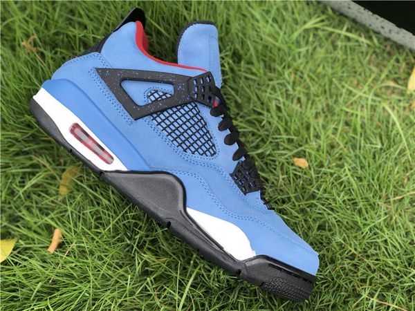 

оптовая новый 4 iv blue suede белых мужчин обувь для баскетбола кроссовки открытых спортивных тренеров высокого качества на открытом воздухе