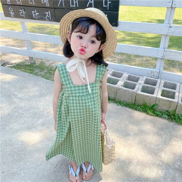 

korean style clothing girls plaid belt new wide leg children's children's foreign style loose wide leg pants thin pants, Blue