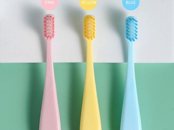 Macaron Kinderzahnbürste 3 Satz Feine weiche Haar-Baby-Zahnbürste Süßigkeit-Farben-Kinder-Zahnbürste Cartoon 30 PC geben DHL