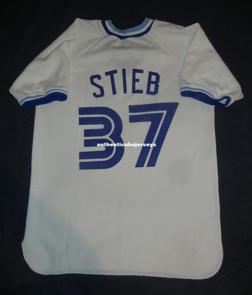 

retro dave stieb #37 toronto white jersey shirt medium mens stitched baseball jerseys, Gray