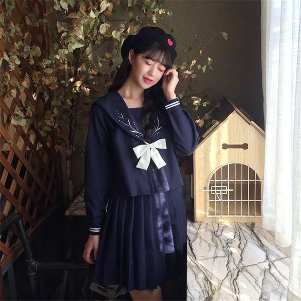 

clothing sets uphyd anime school girl uniform japanese navy uniforms halloween sailor hell long sleeve w92, White