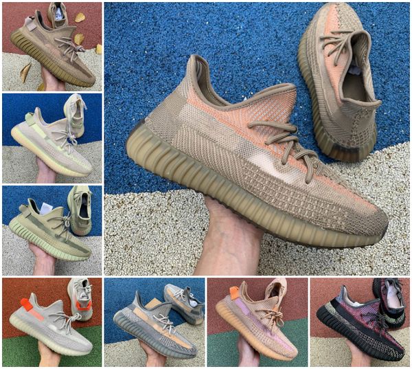

2020 v2 yeezreel kanye west tail light running shoes yecheil reflective earth cream white cinder sports shoes triple desert sage sneaker, Black