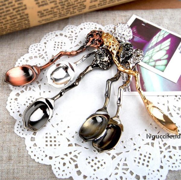 

zinc alloy retro acorn coffee spoon sugar tea ice cream flatware spoon dessert decoration spoon dining bar tableware tool