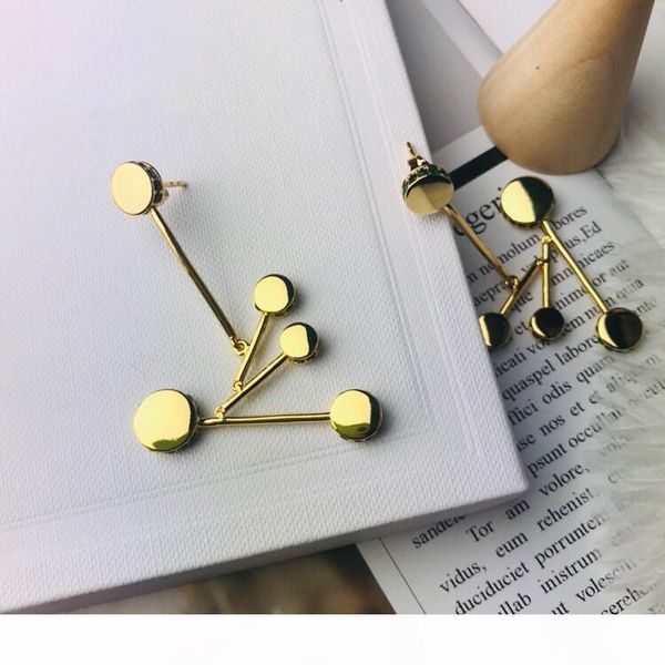 

g european and american early spring new green diamond irregular fashion designer earrings luxury designer jewelry women earrings, Golden