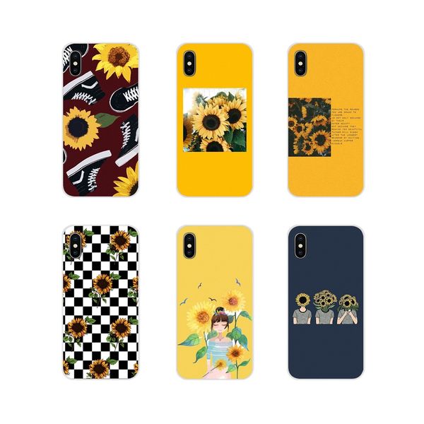 

mobile phone cover bag cute summer sunflower floral for huawei g7 g8 p8 p9 p10 p20 p30 lite mini pro p smart plus 2017 2018 2019