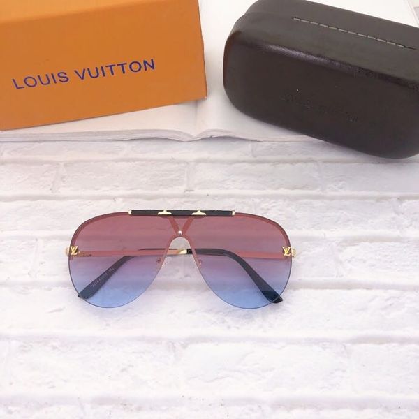 

ashion oversized metal sunglasses vintage large frame plank lightweight sunglass men women retro adumbral sun glass, Blue;gray