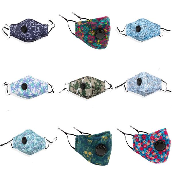 

cotton breathing valve mask anti dust adjustable masks mens pm2.5 masks reusable mouth muffle designer mask 5 colors cca12051 60pcs#547, Black