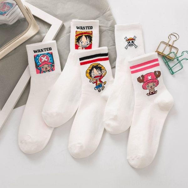 

female pirate series cotton couple middle tube female cute cartoon fashion sports socks couple socks, Black
