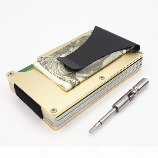 

e deal 2018 new fashion id holder travel mini rfid wallet men slim business card case male money clip small wallets, Black