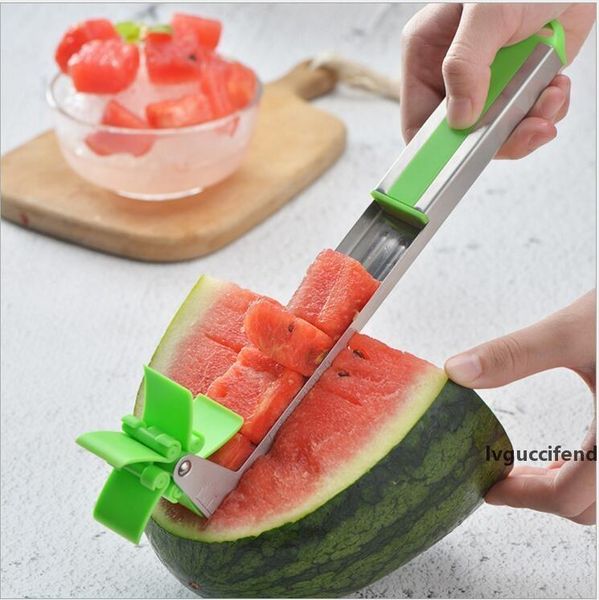 

watermelon slicer stainless steel fruit cutters windmill shape slicing machine watermelon cutting creative tools kitchen supplies cls69
