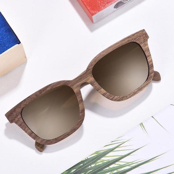

bobo bird wood men sunglasses women polarized wooden sun glasses grey lens handmade ladies eyewear summer wood box uv400, White;black