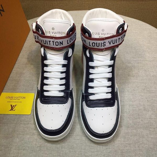 

new 2020 desinger men sneakers shoes comfort casual platform leather lace -up leather mens shoes with original box luxury drop ship