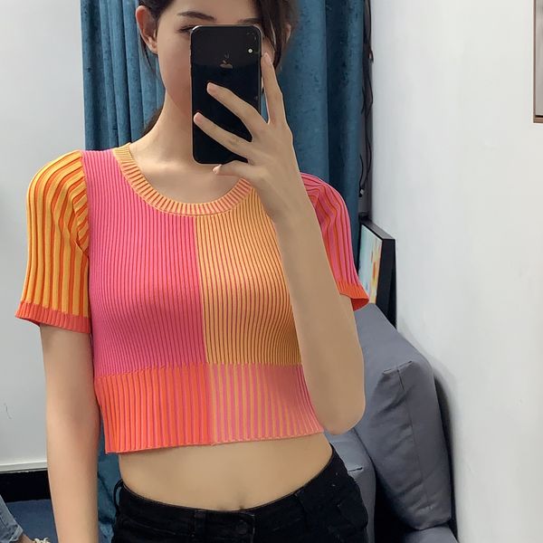 

ucelt 2020 весна новый корейский стиль пуловеры пуловеры тонкие трикотажные футболки контраст цвета u воротник французский интернет знаменит, White