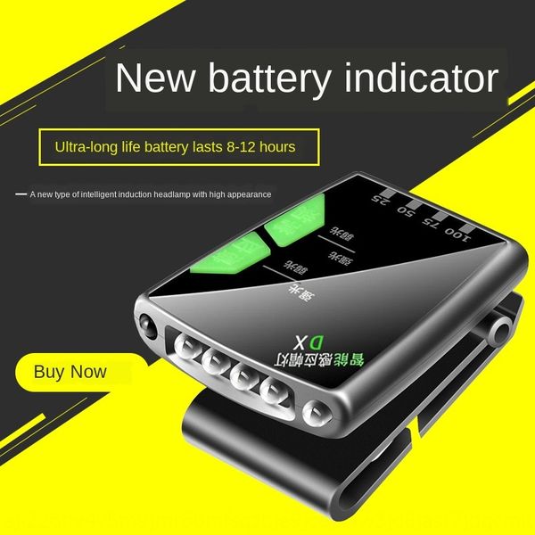 

akhar rechargeable brim bait night fishing fishing automatic induction rechargeable hat lamp head wear ear clip hat lamp waterproof portable