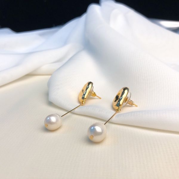 

Pearl Pendant Earrings Earrings Designer 18K gold plated brass Jewelry Luxury Jewelry pearl Earrings Sphere For Ladies New brand jewelry wom