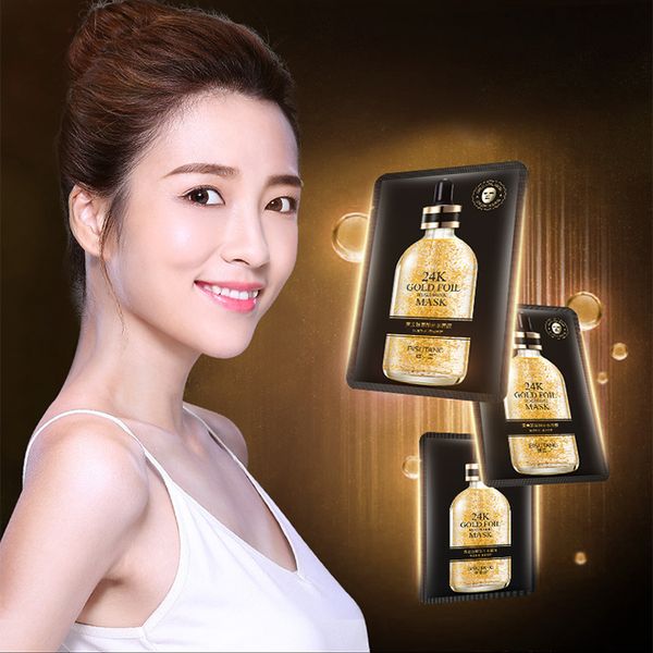 

легко поглощенный гидратированных увлажняют 24k gold essence anti-aging удалить морщины масло управления mascarilla black face уход за кожей