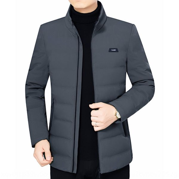 

мужская зима короткая 80 белая утка 2019 теплый пуховик пуховик новый молодых и среднего возраста с капюшоном теплые мужские случайные пальт, Black