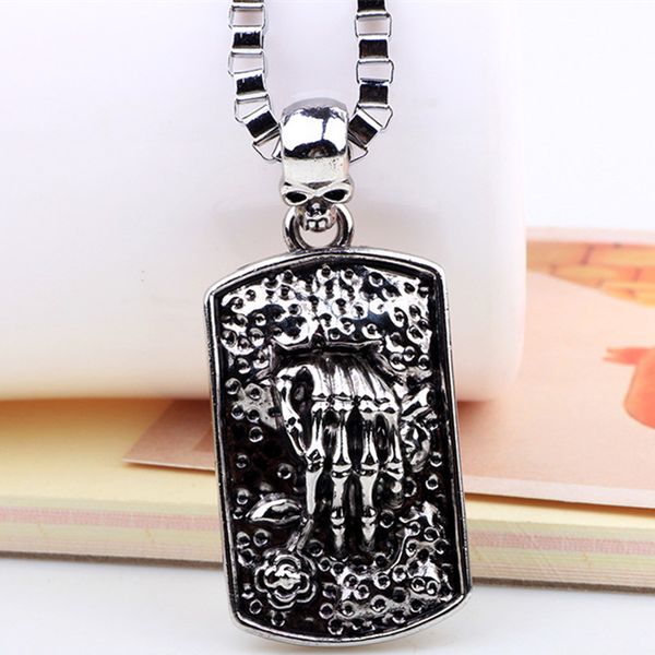 

2020 new hiphop devil claw necklaces cool silver skull pendant necklaces jewelry for men boyfriend gift