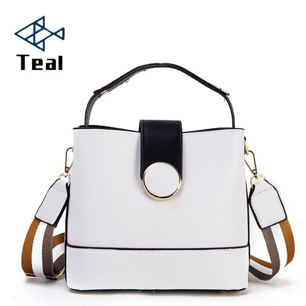 

bucket bag fashion women's crossbody bags beach handbag portable shoulder messenger wicker bag detachable strap