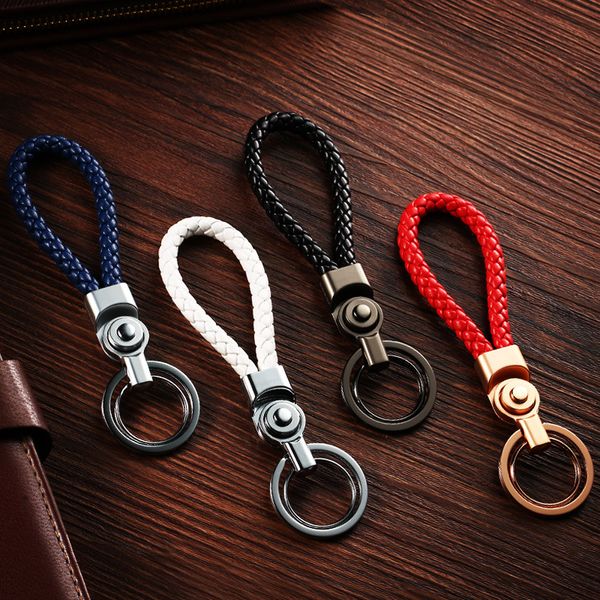 

car keychain keyring braided rope key chain pendant for ford mondeo focus 2 3 fiesta kuga fusion explorer edge escape ranger, Silver