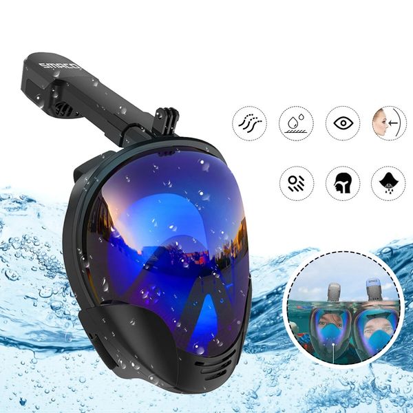 

подводная маска анфас snorkel плавательных очки дайвинг equipement для взрослых детей