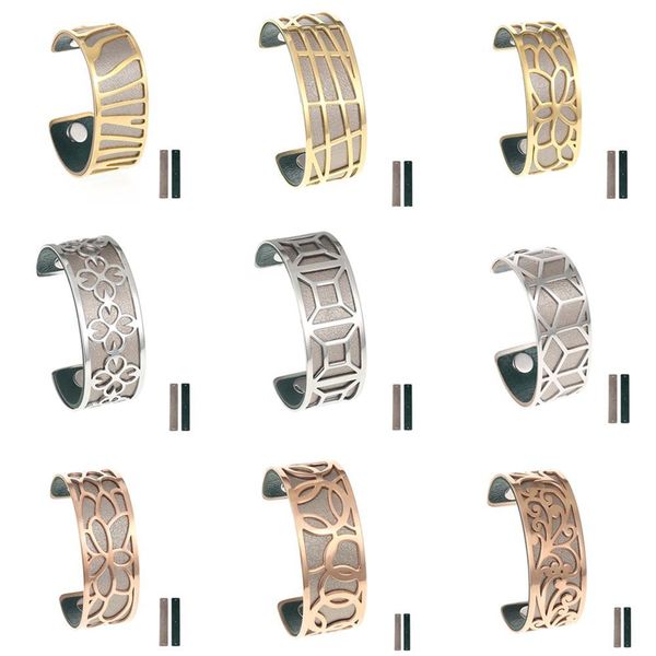 

legenstar bangles for women rose gold stainless steel cuff bracelets&bangles bijoux manchette femme bracelet argent pulseiras, Black