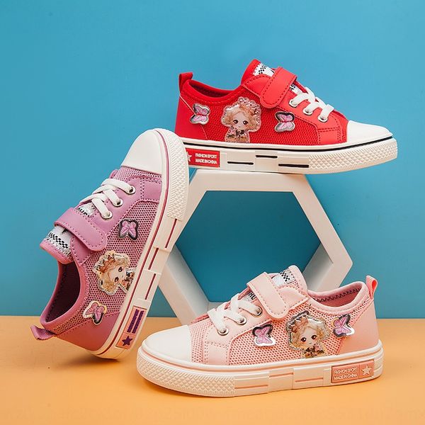 

children's canvas 2020 new children's white girls' autumn canvas shoes white board shoes female pupils, Black