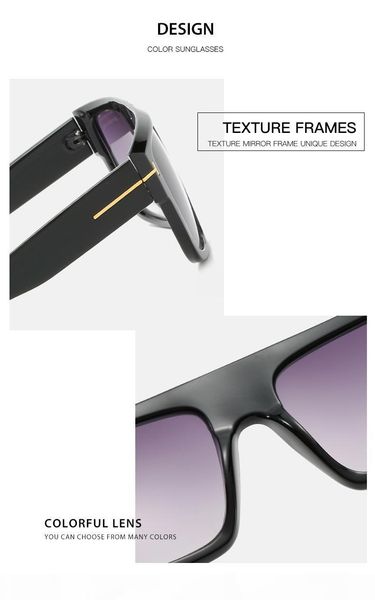 

wholesale- qualtiy new fashion 211 0699 tom sunglasses for man woman erika eyewear ford designer brand big sun glasses with 603, White;black