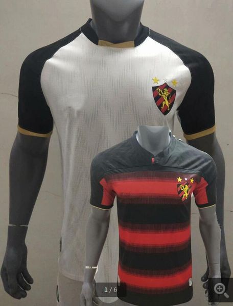 

20 21 sport recife soccer jersey augusto hernane artur yago home away 2020 2021 football shirt s-3xl, Black;yellow