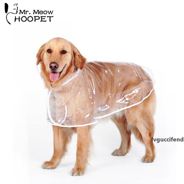 

hoopet pet dog raincoat breathable waterproof dog hooded clothes for large dog clothes all season t200328