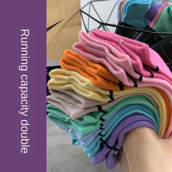 

b070205 come and stock up quickly tide brand hook candy color matching couple boat couple socks boat socks, Pink;yellow