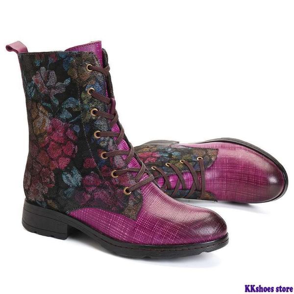 

retro painting texture colorful abstractionism pattern zipper women leather boots shoes women shoes botas mujer 2020, Black