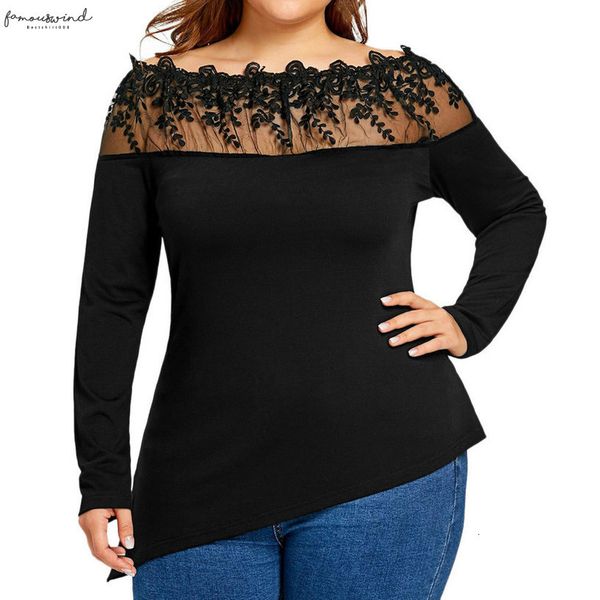 

large size women lace patchwork tee shirt blouse long sleeve casual shirt plaid blouse pullover lace blusas plus size, White