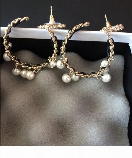 

newfashion classics big round crystal pearl earring jewelry wedding earrings for wedding provide bag for gift, Golden;silver