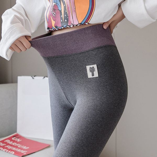 

fashion thick velvet pants ankle length womens leggings autumn winter high elasticity good quality warm leggings thin and thicken, Black