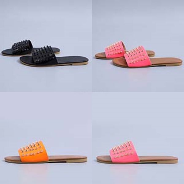 

otmarzz women soes slippers fasion dener beac flip flops ladies summer flat tong sandals sower slides#269, Black