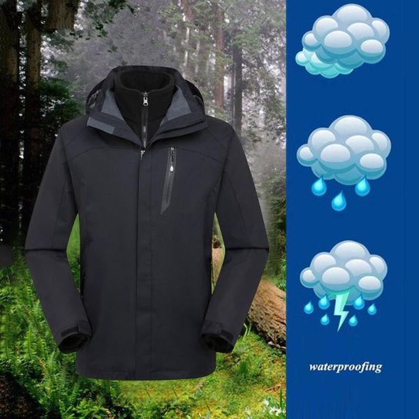 

men outdoor waterproof soft coat hunting ski jacket hiking rain camping fishing tactical clothing men&women, Black;red