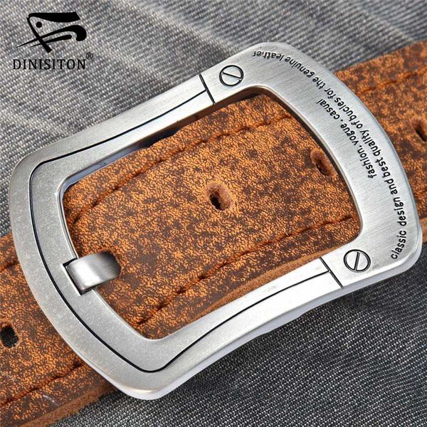 

dinisiton men belt italian cow leather belts retro vintage cowboys genuine leather strap for male luxury belt qfs01, Black;brown