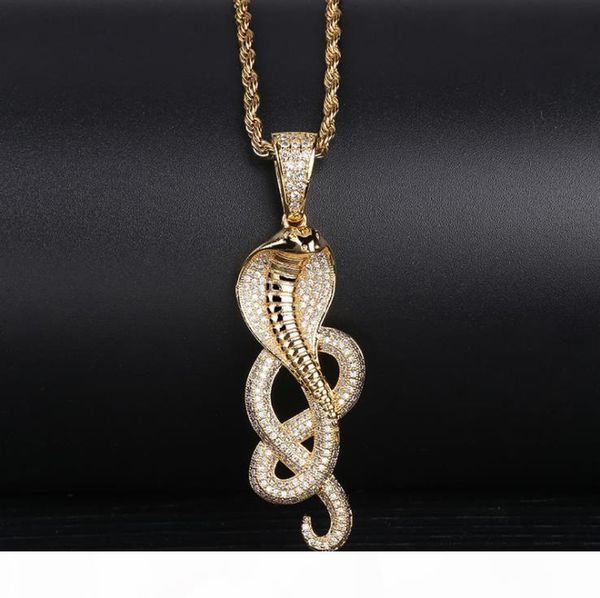 

r style snake pendant with miniature zircon for male hipster hip pendant, Slivery;golden