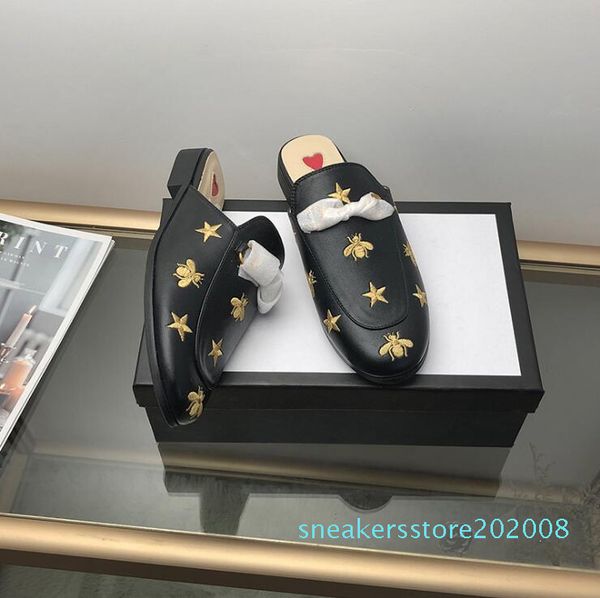 

new women genuine leather leisure time support cool slipper woman ma xiankou muller shoe dawdler single shoe high-end brand designer llls08, Black