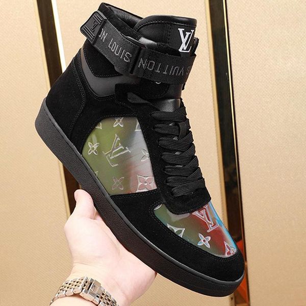 

new luxury mens shoes casual breathable fashion male footwears with origin box bottes hommes mens shoes casual chaussures pour hommes sa, Black