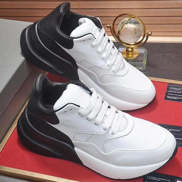 

new arrival oversized runner mens shoes autumn and winter vintage soft footwears lace -up men shoes drop ship calzado deportivo para hombre, Black