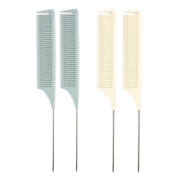 

4pcs professional highlight comb foiling hair salon dye coloring combs tool, Silver