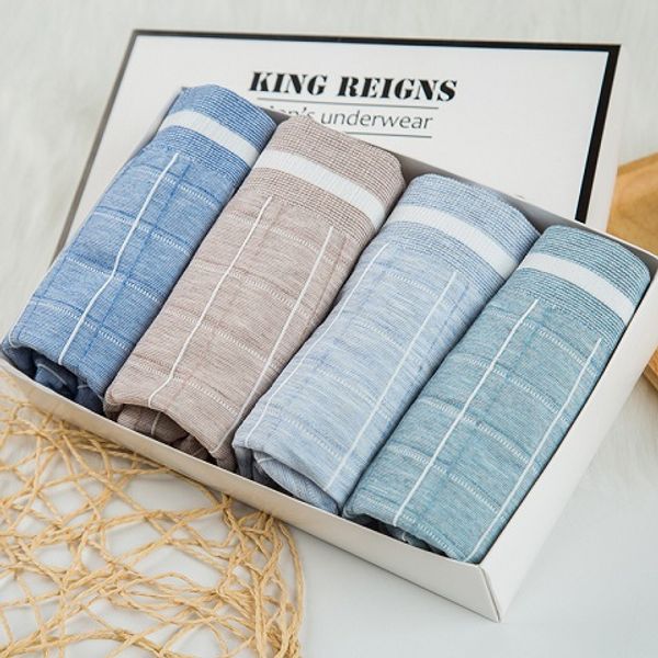 

Mens Underwear Seamless Breathable Mid-waist High-elastic Men's Boxers for Teenager Light Color Red Blue Green Gray Allow 50-100KG