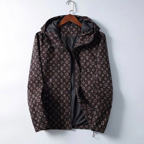

men jackets medusa long sleeves zipper hooded windbreaker jackets clothes fashion casual sports mens jackets coats, Black;brown