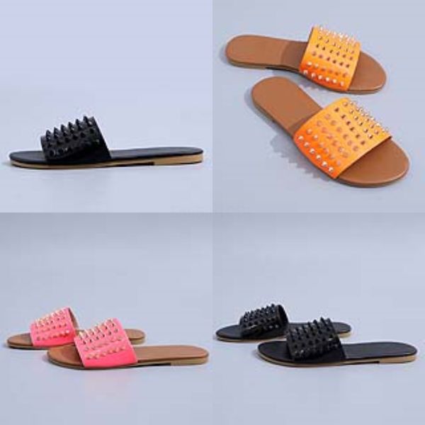 

slippers women summer slides soes woman 2020 med pantofle dener flat soft new scandals fasion pu rubber rome fabric t07#225, Black