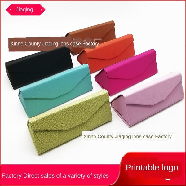 

cross pattern case caseleather triangle folding sun cross pattern case case caseleather triangle folding glasses box sun glasses box, Blue