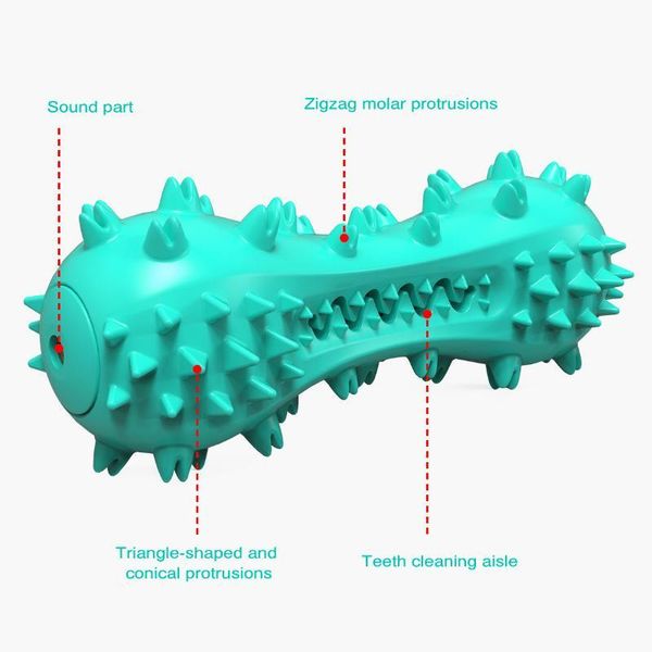 Amazon Köpek Oyuncak Taşlama Diş Çubuk Dayanıklı Kemirmek Dişler Kemik Diş Fırçası Bulmaca Ses Köpek Oyuncak