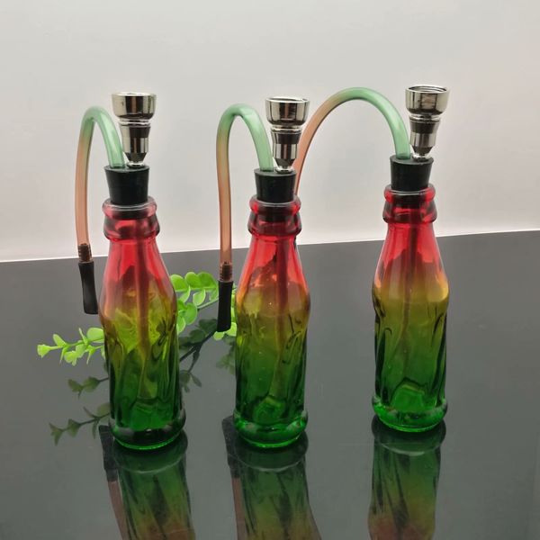 Bottiglia di coca cola colorata e bottiglia d'acqua in vetro IN MAGAZZINO tubo di vetro gorgogliatore tubo di fumo acqua Bong di vetro spedizione gratuita